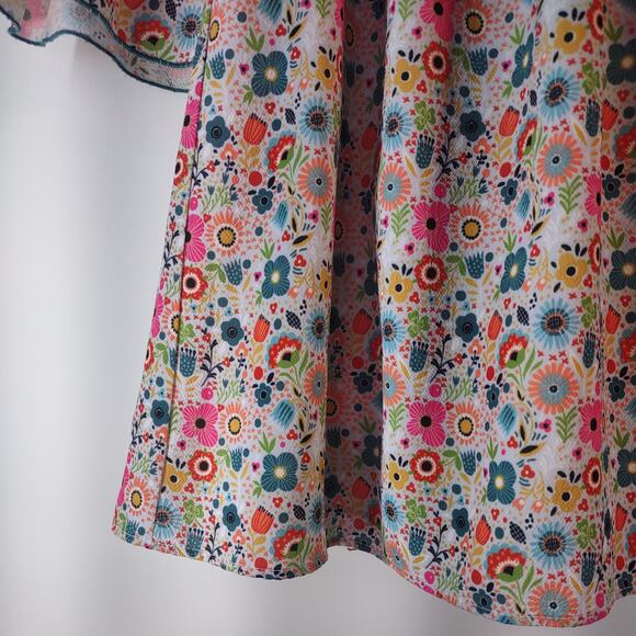 Marmellata Fun Floral Pattern Dress, Size Kids 6 - Picture 6 of 8